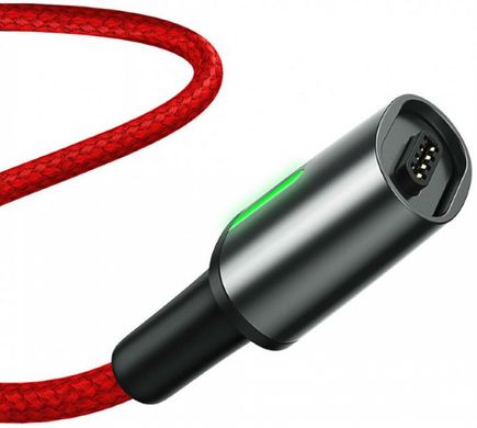 Магнітний кабель Baseus Zinc Magnetic Lightning Cable 2.4A (1m) Red (calxc-a01)