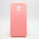 Матовый чехол New Silicon Cover для Samsung J600 Galaxy J6 (2018) Pink Copy
