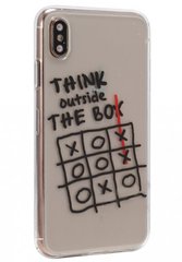 Чохол з малюнком (принтом) New Collection TPU Case для iPhone Xs Max (Think outside the box) Прозорий
