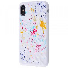 Чехол накладка Colors Splash Case (TPU) для iPhone X/iPhone Xs White