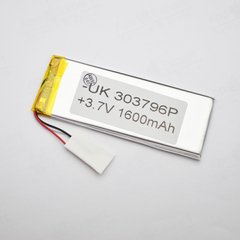 Универсальный аккумулятор (батарея) 303796 (Li-ion 1600mAh) (96x37x3mm) 3pin