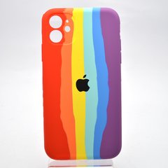 Чохол з райдужним дизайном Silicon Case Rainbow Full Camera для iPhone 11 №6
