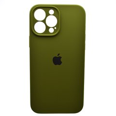 Чехол накладка Silicon Case Full camera для iPhone 13 Pro Max Dark Olive