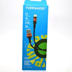 Кабель Tornado TX7 Nylon Cable Lightning 2.4A 1M Black