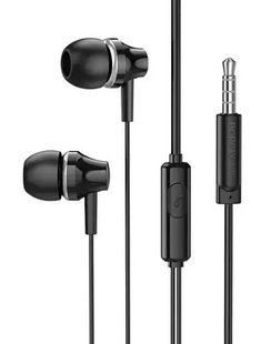 Наушники проводные Borofone BM74 Singer 3.5mm Black