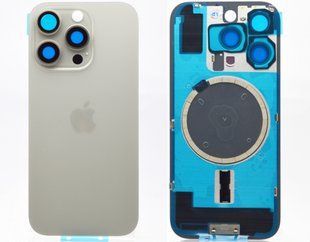 Задня кришка зі склом камери Apple iPhone 16 Pro Natural Titanium Original (Натуральний титан)