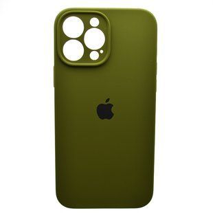 Чохол накладка Silicon Case Full camera для iPhone 13 Pro Max Dark Olive