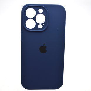 Силіконовий чохол накладка Silicon Case Full Camera для iPhone 14 Pro Deep Sea Blue