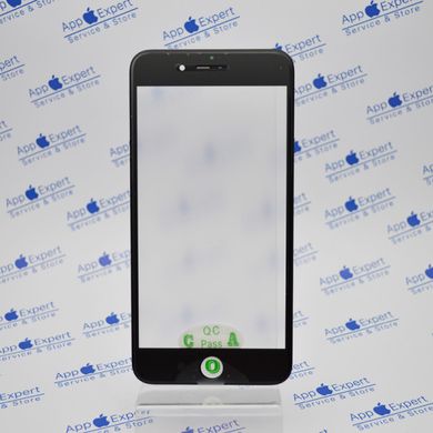 Скло LCD iPhone 8 Plus з рамкою,OCA та сіточкою спікера Black Original