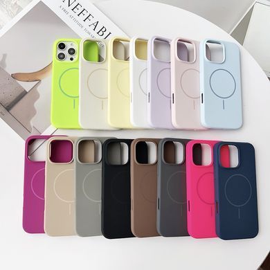 Чехол накладка Silicon Case Slim MagSafe для Apple iPhone 15 Pink Sand