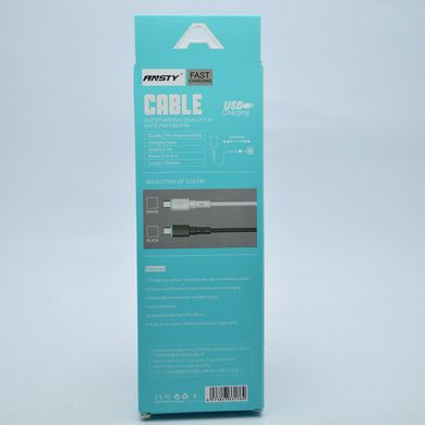 Кабель ANSTY Z-019-A Micro USB QC 3.1A 1M Black