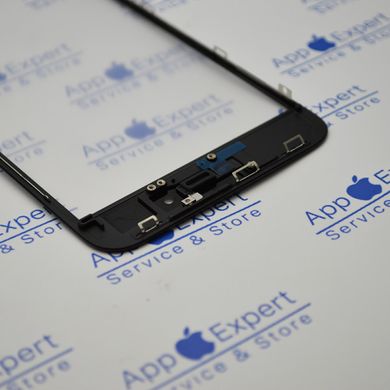 Скло LCD iPhone 8 Plus з рамкою,OCA та сіточкою спікера Black Original