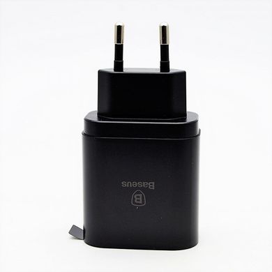 Адаптер (блок живлення) Baseus USB Wall Charge 3xUSB 3.4A Mirror Lake Inteligent Digital Display Black CALL-BH01
