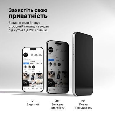 Защитное стекло Mohtuut Privacy Super Glass для Apple iPhone 15 Pro
