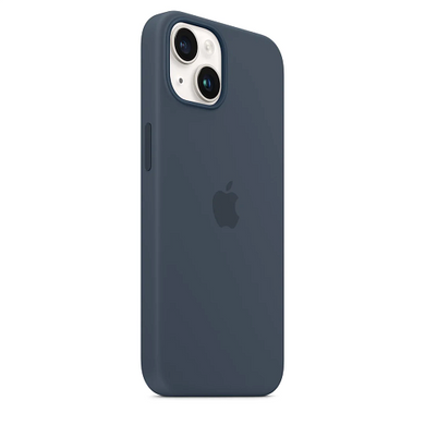 Чехол накладка для iPhone 14 Plus (6.7) Silicone Case with MagSafe Storm Blue