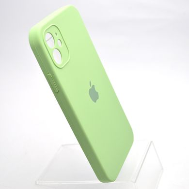 Чехол силиконовый с квадратными бортами Silicon case Full Square для iPhone 11 Green
