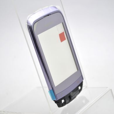 Сенсор (тачскрин) Nokia C2-03/C2-02/C2-06 пурпурный с рамкой и динамиком Original 100% (p.n.0258762)