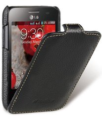Кожаный чехол флип Melkco Jacka leather case for LG E435 L3 II Black