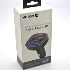 Автомобильная зарядка FM модулятор Veron MC020 3A Bluetooth 5.0 2USB Back
