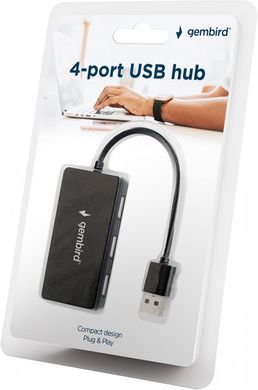 USB HUB Gembird UHB-U2P4-04 (4xUSB 2.0) Black