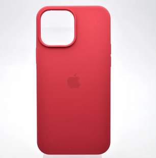 Чехол накладка Silicone Case Full Cover для Apple iPhone 13 Pro Max Малиновый