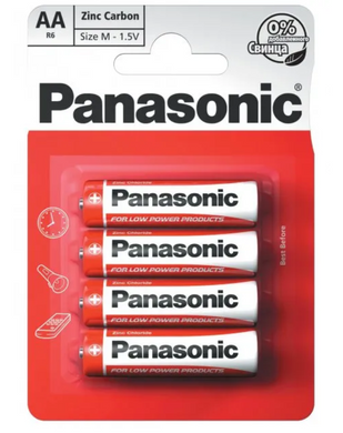 Panasonic R03RZ/4BP Red Zinc Carbon AA