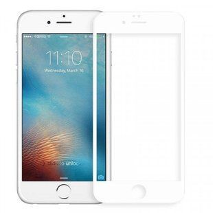 Защитное стекло 9D Full Glue Triplex for iPhone 6/6S White тех. пакет