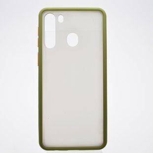 Чохол з напівпрозорою задньою кришкою Matte Color Case TPU для Samsung Galaxy A215 Galaxy A21 Зелений