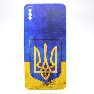 Чехол с патриотическим принтом накладка TPU Print Emblen of Ukraine для iPhone Xs Max