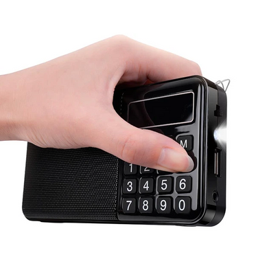 Радіоприймач портативний Hoco HI50 Portable radio AM/FM USB/TF/BT5.3 5W Black