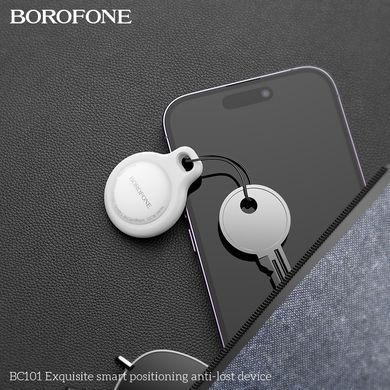 Розумний GPS трекер AirTag для iPhone з функцією пошуку речей Borofone BC101 White