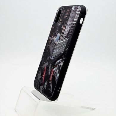 Стеклянный чехол с рисунком (принтом) Best Design Glass Case для iPhone X/XS 5.8" Mix