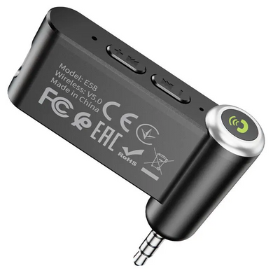 Автомобільний адаптер Bluetooth AUX Hoco E58 Magic music Black