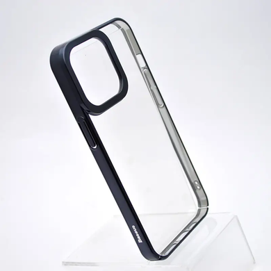 Прозрачный силиконовый чехол накладка Baseus Glitter Series Case для iPhone 13 Pro Black Черный