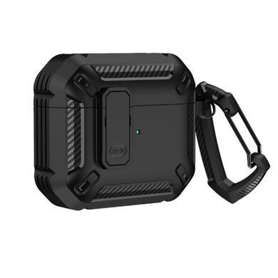 Протиударний чохол накладка Defender Case для Apple Airpods 4 Black (Чорний)