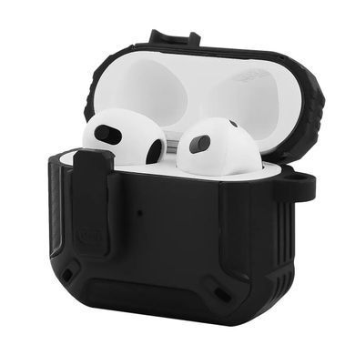 Протиударний чохол накладка Defender Case для Apple Airpods 4 Black (Чорний)