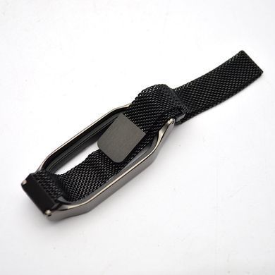 Металевий ремінець (міланська петля) для Xiaomi Mi Band 7 Milanese Design Black/Чорний