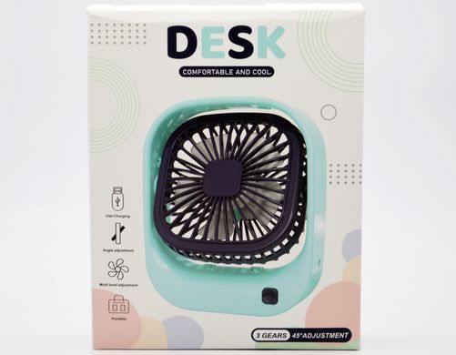 Портативний вентилятор настільний DESK Fan 290 250mAh Green (Зелений)