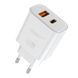 Мережевий зарядний пристрій ANSTY Q-040-PI with Type-C to Lightning cable 45W (1USB 20W + Type-C 25W) Білий