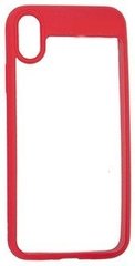 Чехол накладка Florence PC+TPU for iPhone X/XS 5.8" Red-Transparent