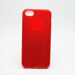 Чехол силиконовый с блестками TWINS для iPhone 5 Red