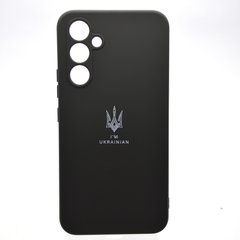 Чехол с патриотическим принтом Silicone Case Print Тризуб для Samsung A54 Galaxy A546 Black
