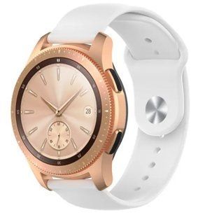Силиконовый ремешок для Xiaomi Amazfit Bip/Samsung 22mm Silicone белый