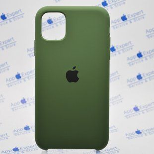 Чехол накладка Silicon Case для iPhone 11 Dark Green