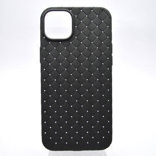 Чехол накладка TPU Weaving для iPhone 14 Plus (Max) Черный