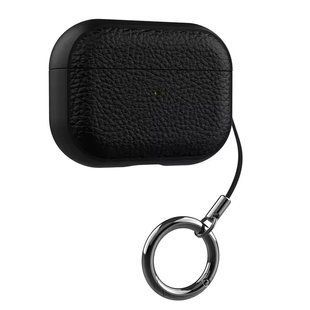 Чехол накладка Leather Ring для Apple Airpods Pro 2 Черный