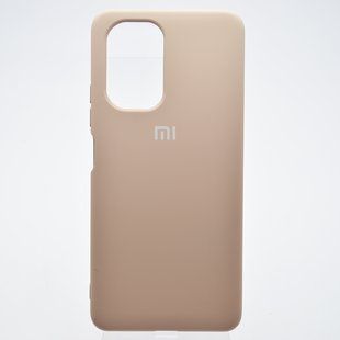 Чехол накладка Silicon Case Full Cover для Xiaomi Poco F3 Pink sand/Бежевый