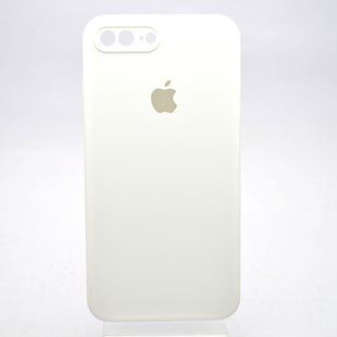 Чехол силиконовый с квадратными бортами Silicon case Full Square для iPhone 7 Plus/iPhone 8 Plus White