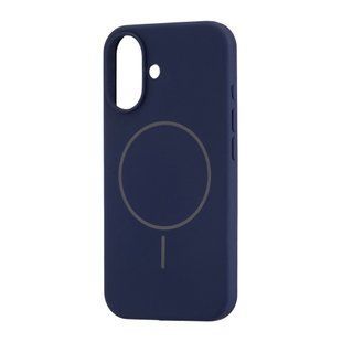 Чохол накладка Silicon Case Slim MagSafe для Apple iPhone 16 Midnight Blue