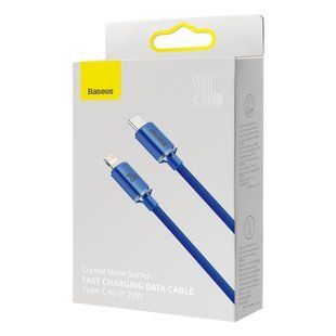 Кабель Baseus Crystal Shine Series Type-c to Lightning 20W 1.2M Blue CAJY000203